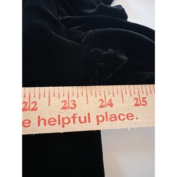 Current/Elliott black velvet ruffle sleeve oversized blouse holiday California L - Picture 7 of 8